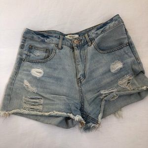 Denim jean shorts
